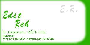 edit reh business card